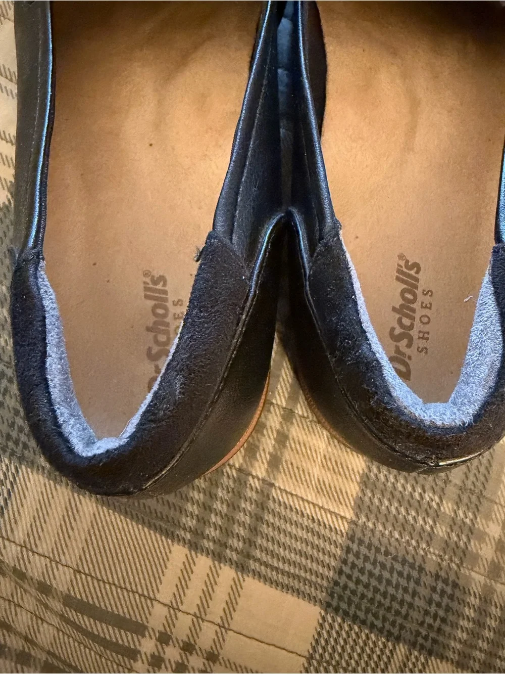 Dr. Scholl's Women’s Nice Day Black Leather Slip-On Penny Loafers. 9.5